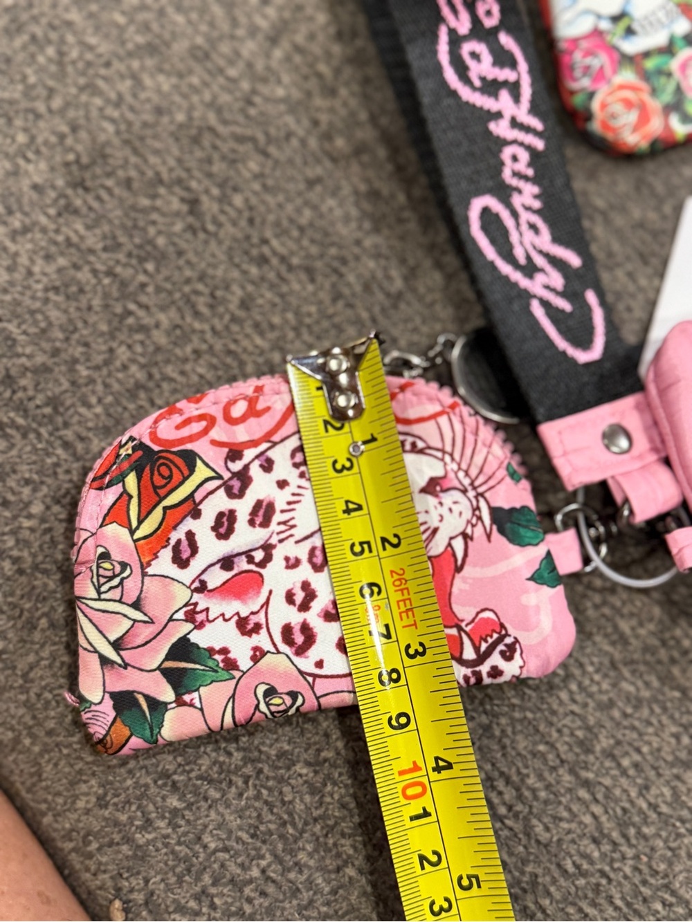 Ed Hardy Pink and Black Wristlet Keychain Set - Picture 9 of 10